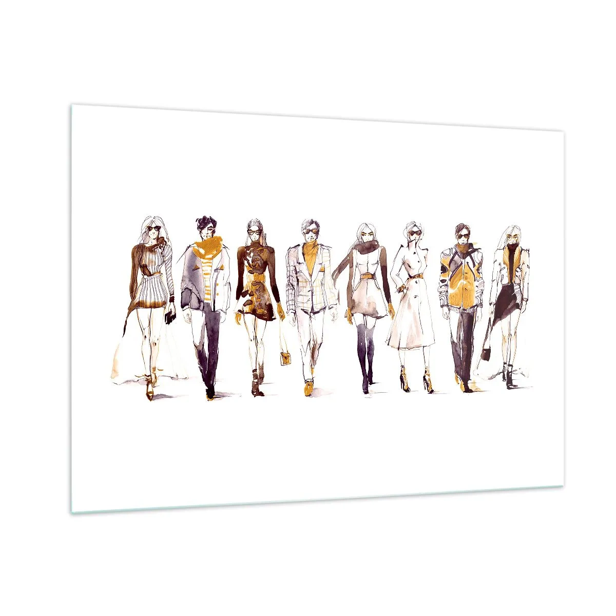Schilderen op glas - Casual chic, casual elegantie - 100x70 cm
