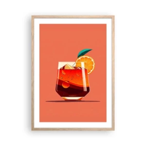 Een poster in een licht eiken lijst - Zomerse verfrissing - 50x70 cm