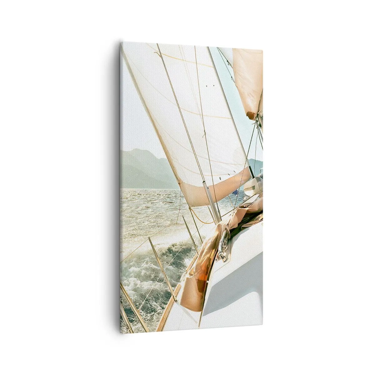 Schilderen op canvas - Onder vol zeil - 55x100 cm
