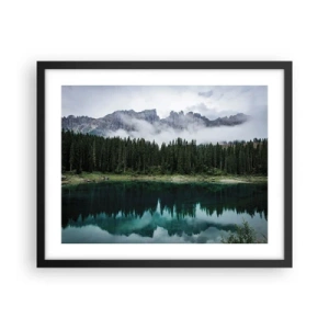 Poster in een zwarte lijst - Stil, stil, laten we het drinkwater niet wakker maken... - 50x40 cm