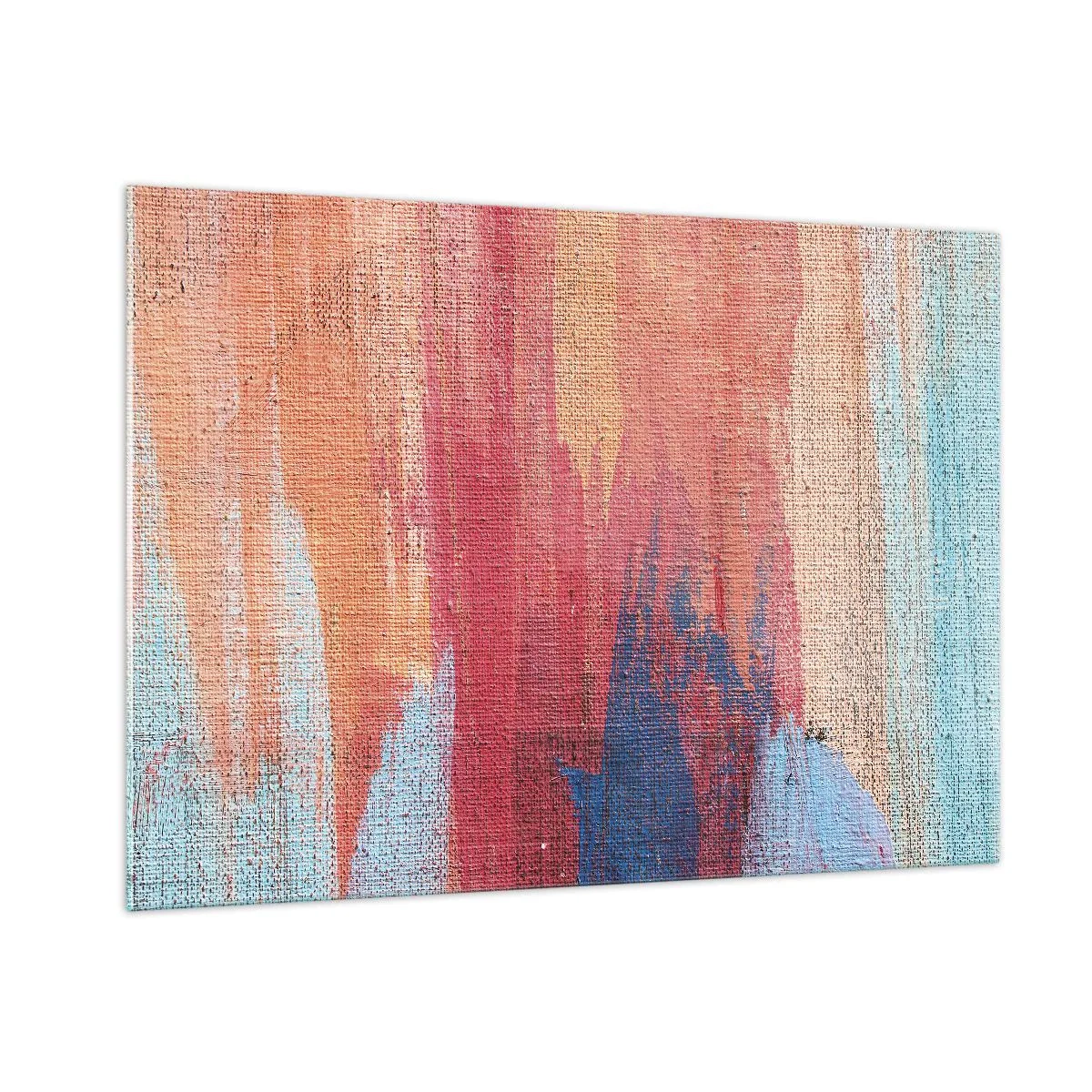 Schilderen op glas - Ren door de regenboog - 100x70 cm