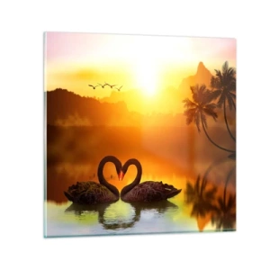 Schilderen op glas - Alles gaat samen - 70x70 cm