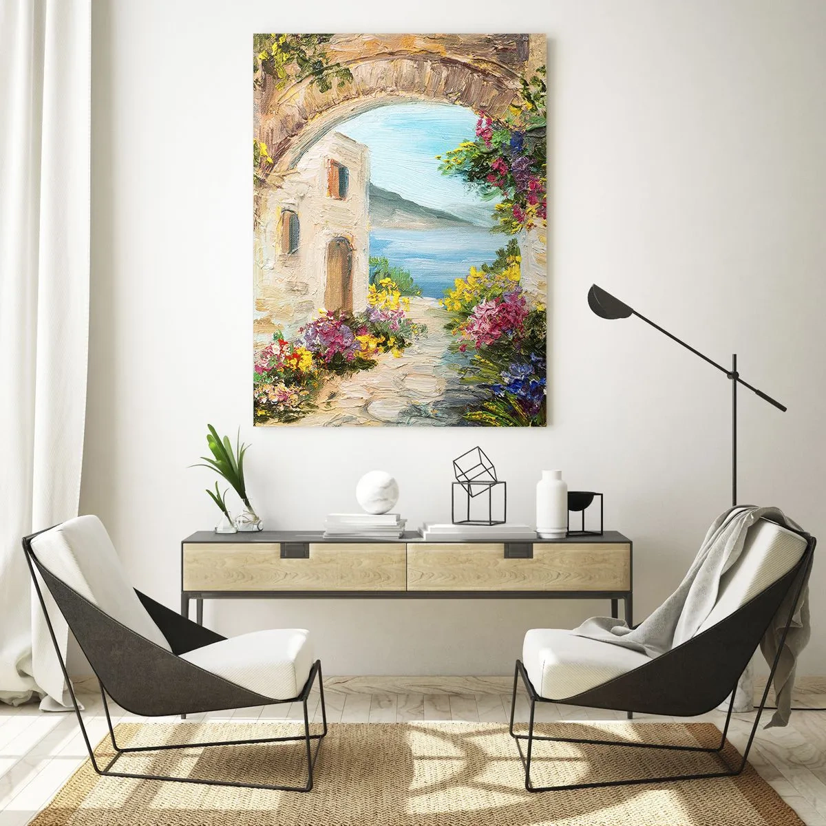 Schilderen op glas - De charme van een kustprovincie - 50x70 cm