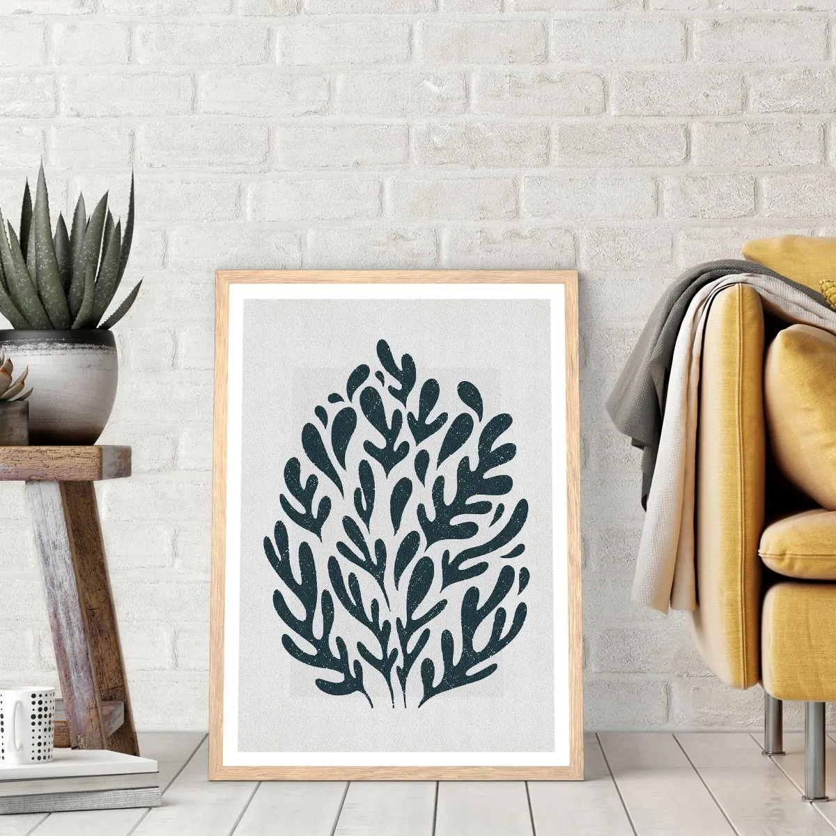 Een poster in een licht eiken lijst - Vormen van de natuur - 70x100 cm