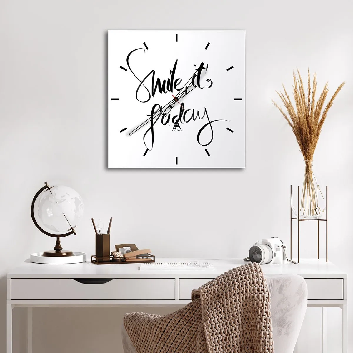 Wandklok - Klok - Echte vreugde - 40x40 cm