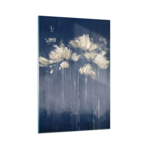 Schilderen op glas - Als bloemblaadjes in de wind - 70x100 cm