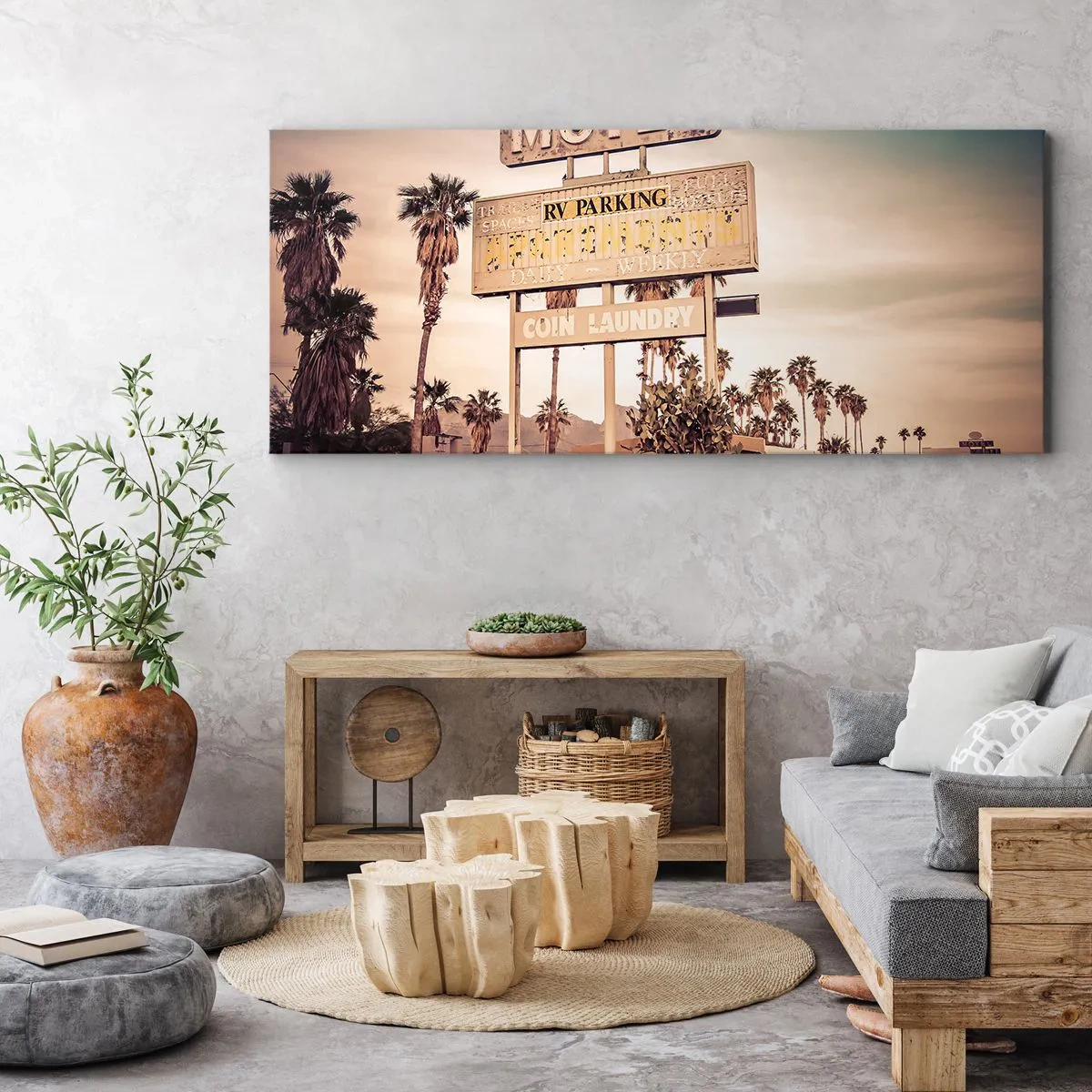 Schilderen op canvas - Hier staat de tijd stil - 160x50 cm