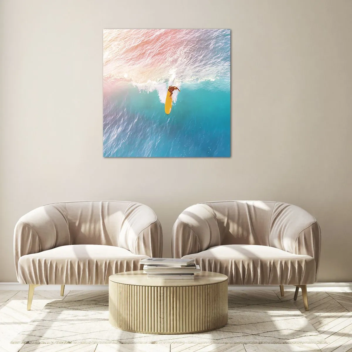 Schilderen op glas - De oceaanruiter - 50x50 cm