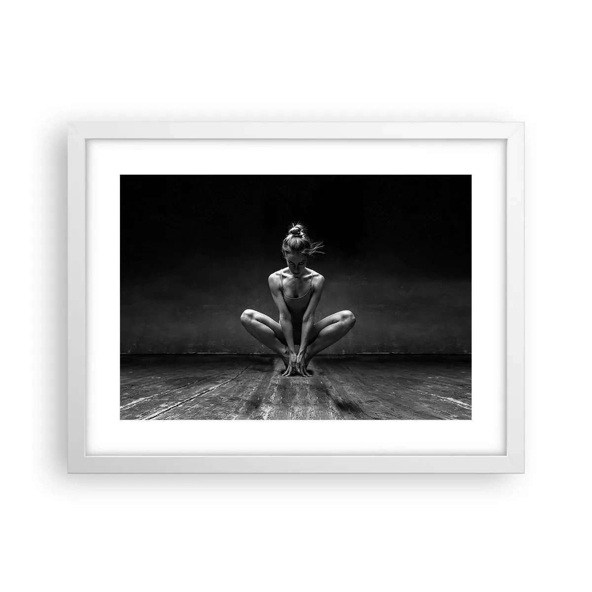 Poster in een witte lijst - Concentratie van dansenergie - 40x30 cm