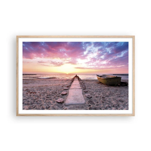 Een poster in een licht eiken lijst - Een moment van diepe ervaring - 91x61 cm