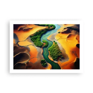 Poster - Levengevende rivier - 70x50 cm