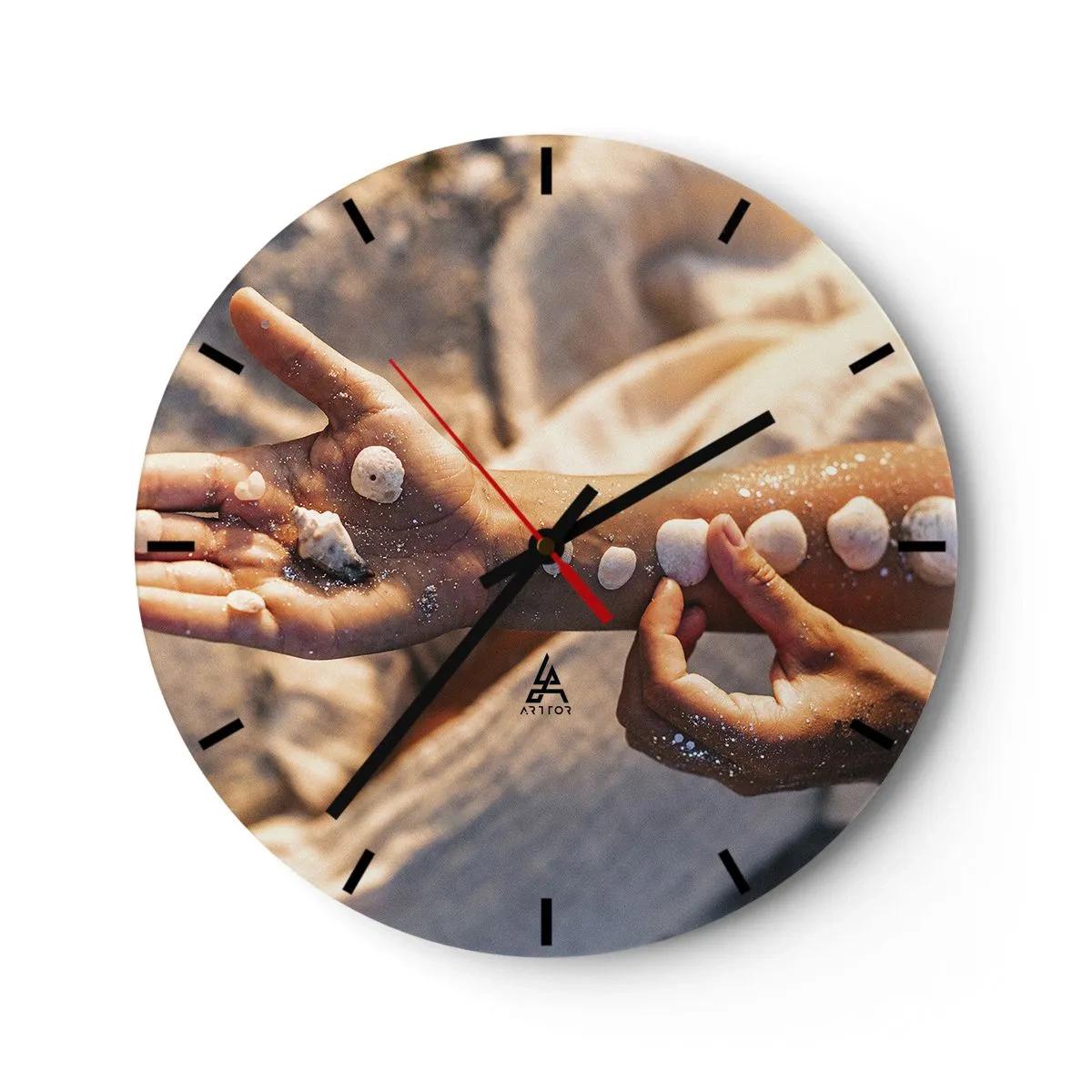 Wandklok - Klok - Schoonheid binnen handbereik - 40x40 cm