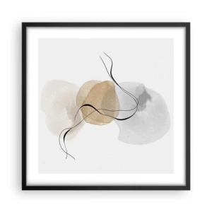 Poster in een zwarte lijst - Lucht kralen - 50x50 cm