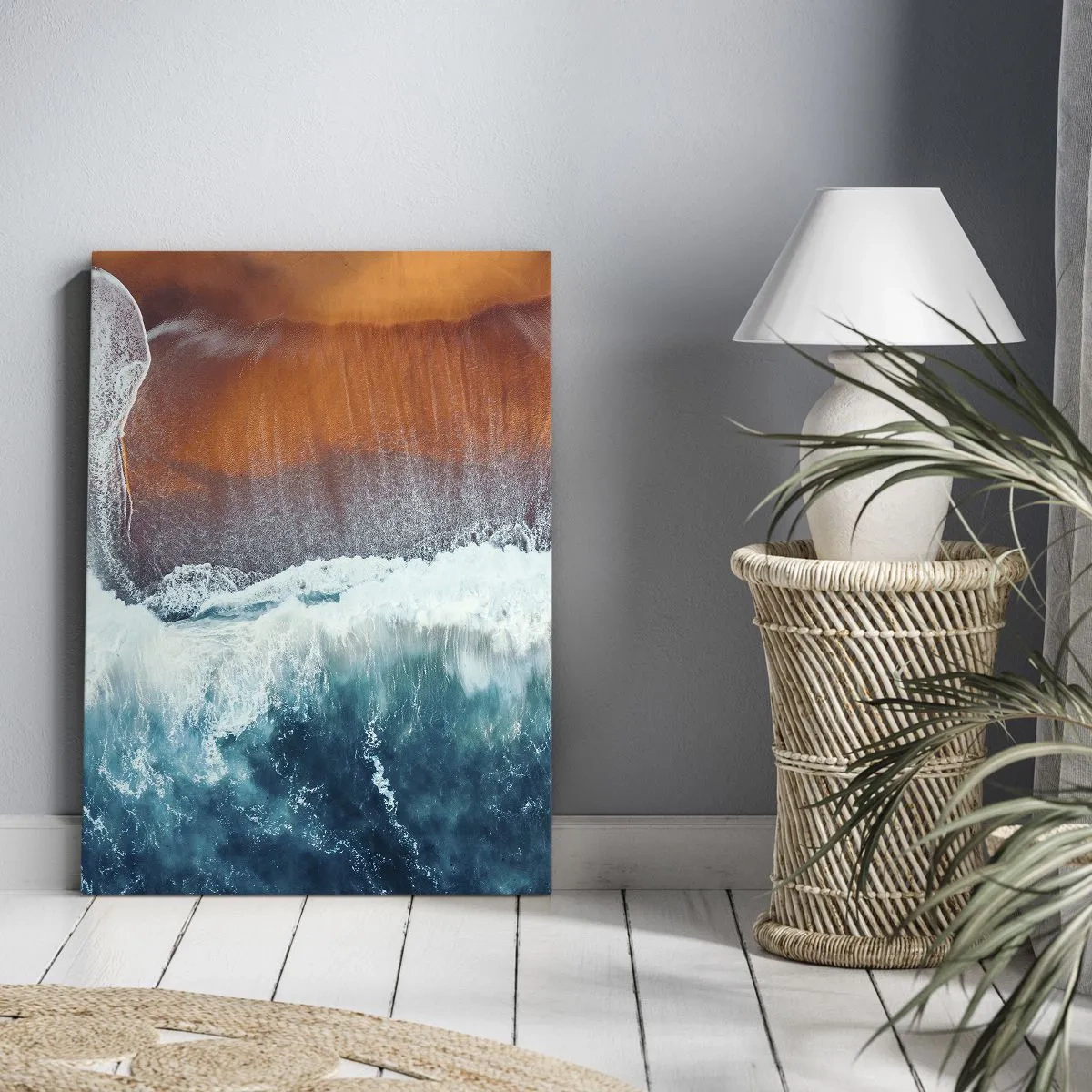 Schilderen op canvas - Aanraking van de oceaan - 55x100 cm