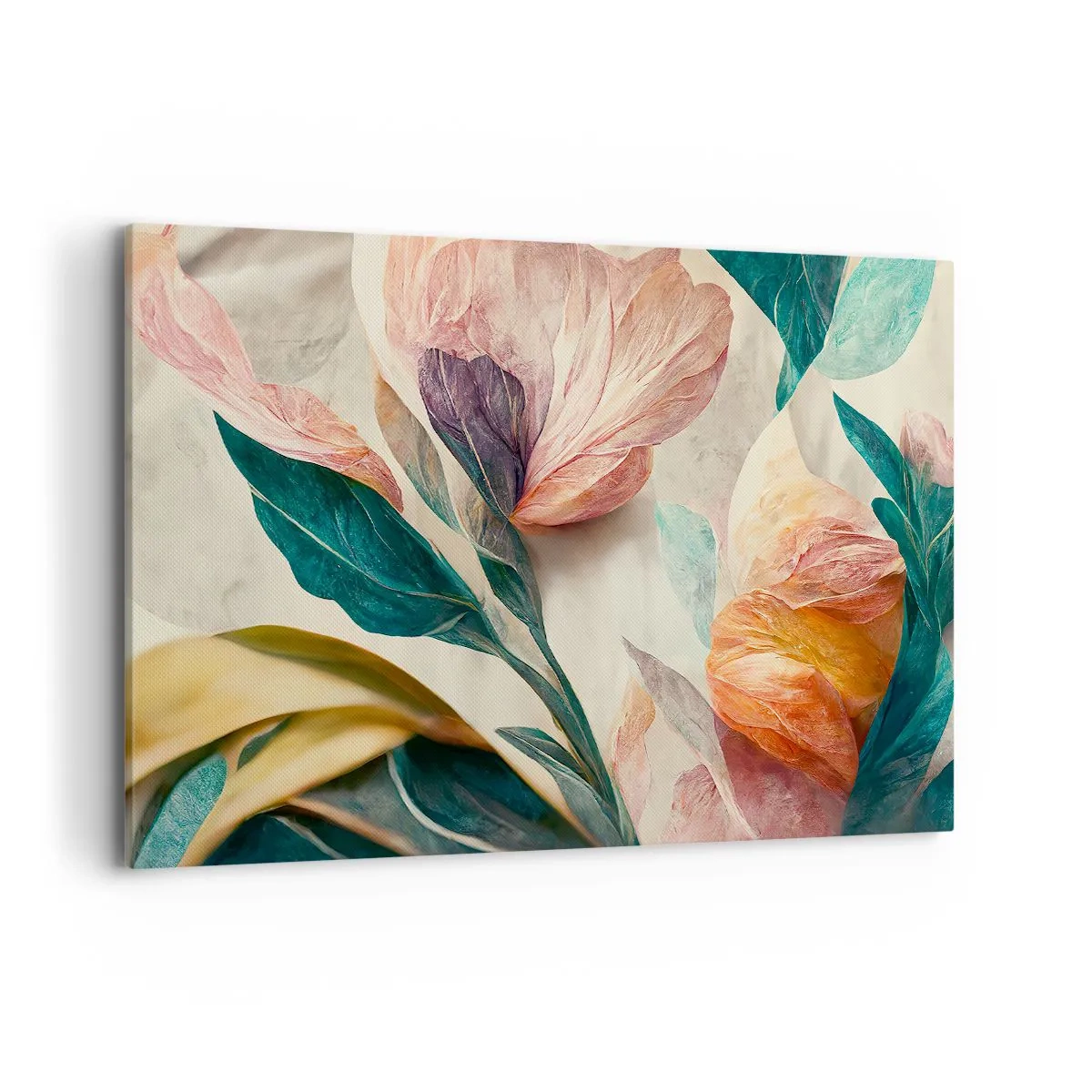 Schilderen op canvas - Bloemen van de zuidelijke eilanden - 120x80 cm