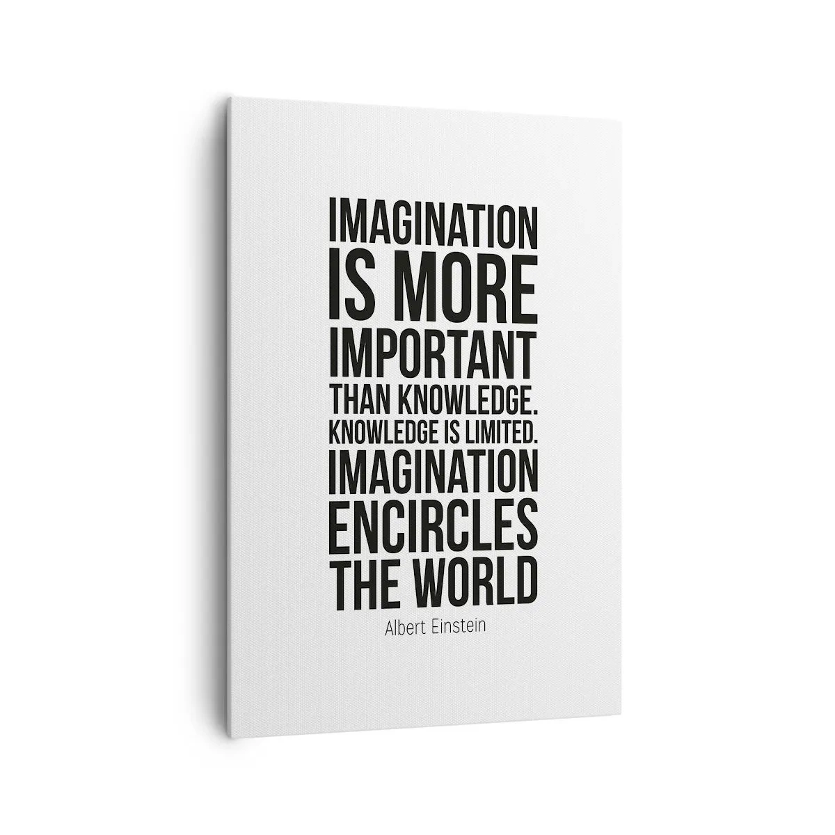 Schilderen op canvas - Einstein over de kracht van verbeelding - 70x100 cm
