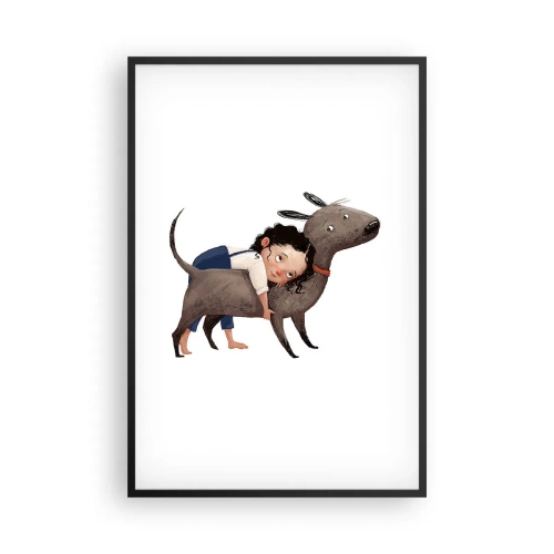 Poster in een zwarte lijst - Beste vrienden - 61x91 cm