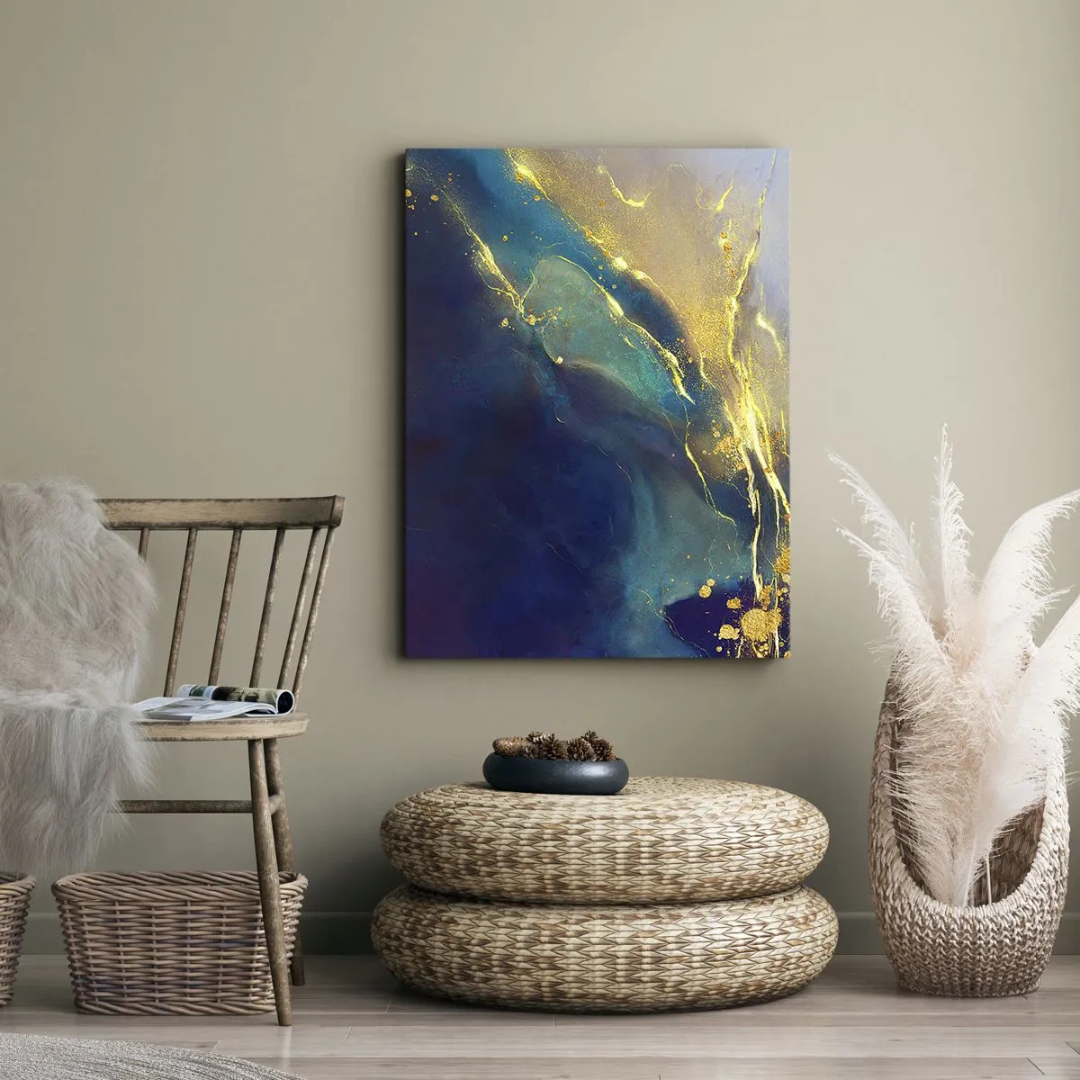 Schilderen op canvas - De gouden poel - 50x70 cm