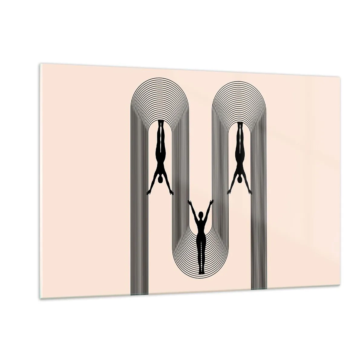 Schilderen op glas - Op zijn kop - 120x80 cm