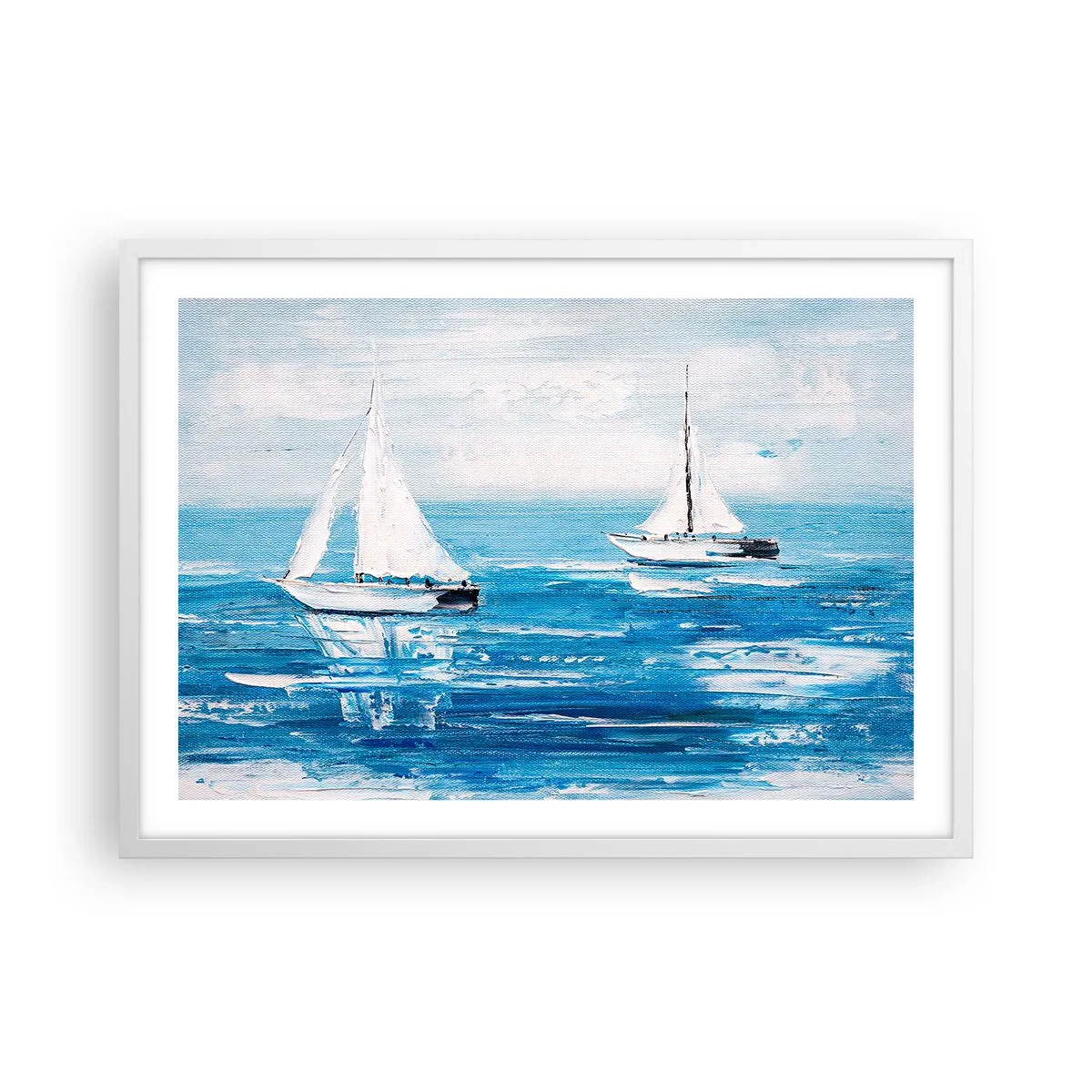 Poster in een witte lijst - Met een vriend aan mijn zijde - 70x50 cm