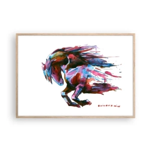 Een poster in een licht eiken lijst - In vervoering - 100x70 cm