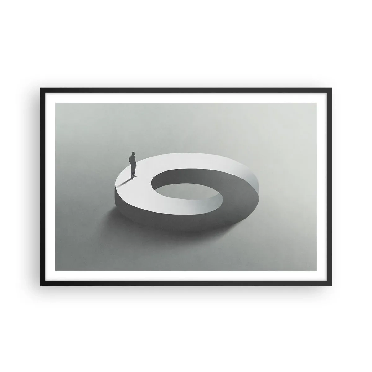 Poster in een zwarte lijst - En wees hier slim - 91x61 cm