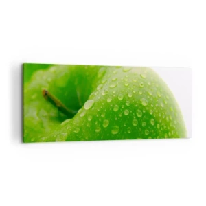 Schilderen op canvas - Groene koele frisheid - 100x40 cm
