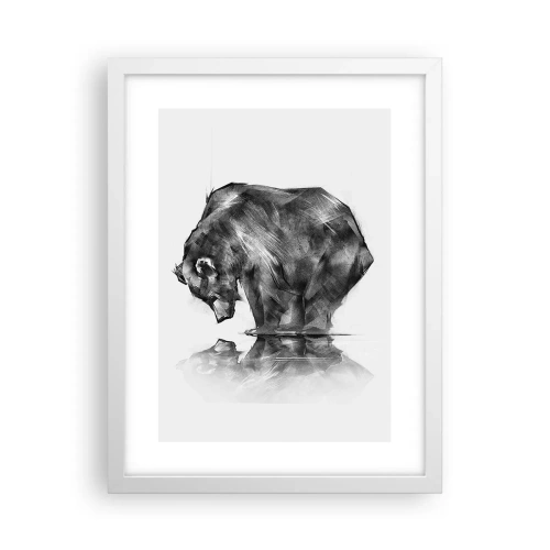 Poster in een witte lijst - Leuk om een geliefde persoon te zien - 30x40 cm