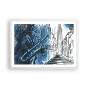 Poster in een witte lijst - Stedelijke Rapsodie - 70x50 cm