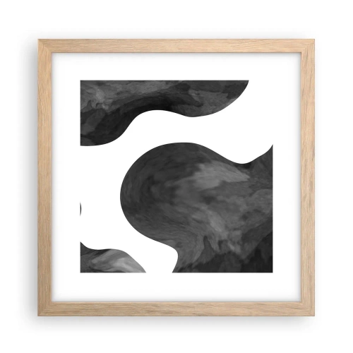 Een poster in een licht eiken lijst - Melkweg - 30x30 cm