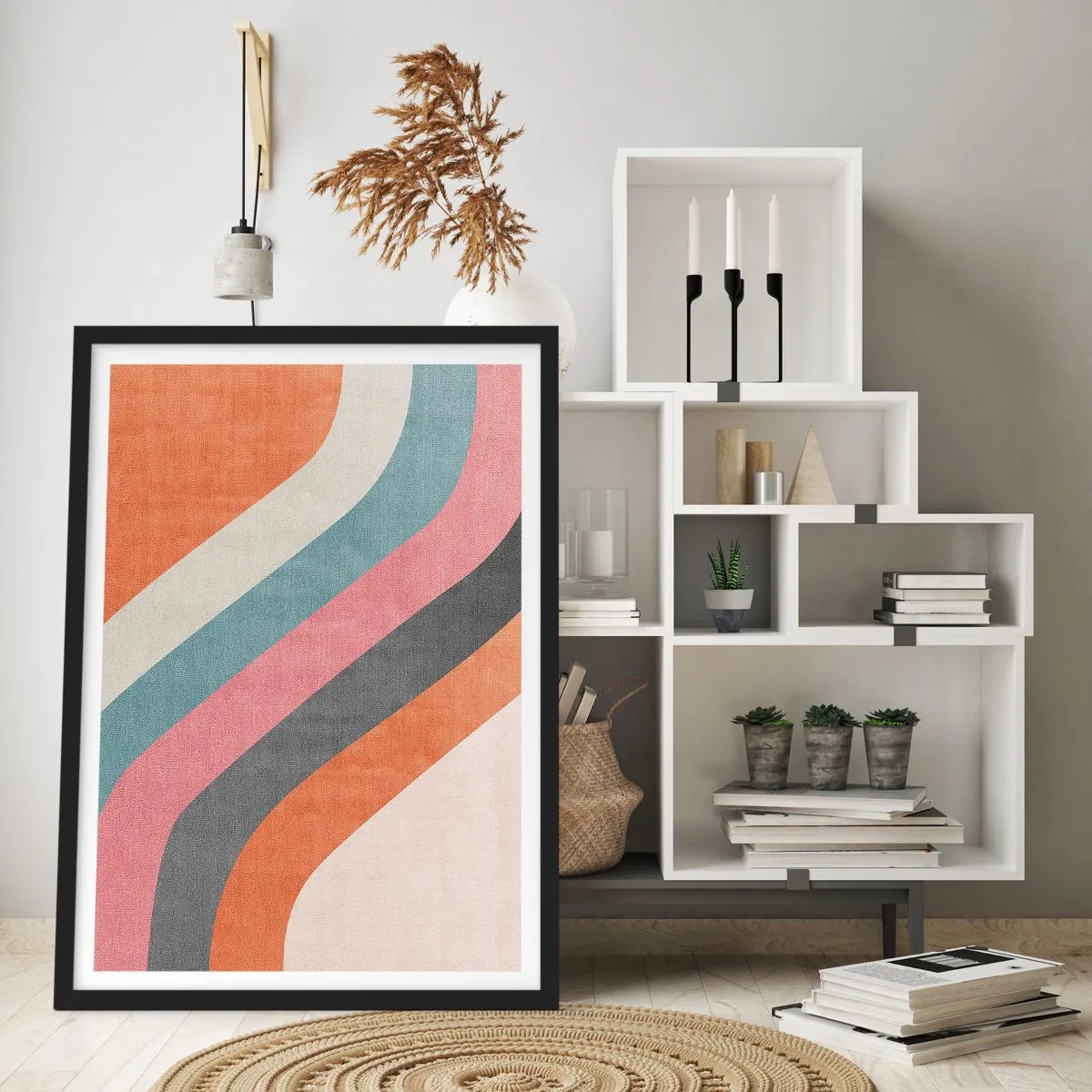 Poster in een zwarte lijst - Diagonale compositie – beweging - 30x40 cm