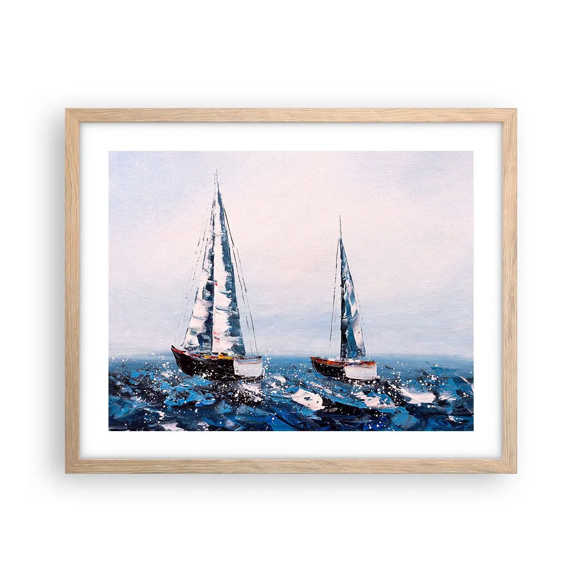 Een poster in een licht eiken lijst - Broederschap van de wind - 50x40 cm