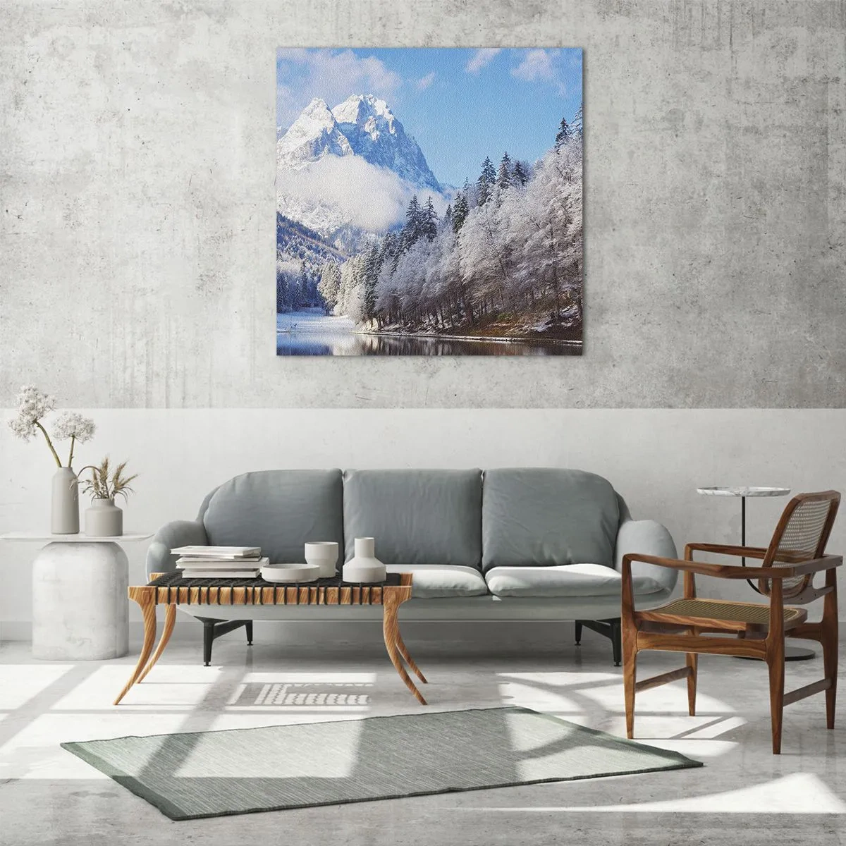 Schilderen op glas - Sneuwwacht - 70x70 cm