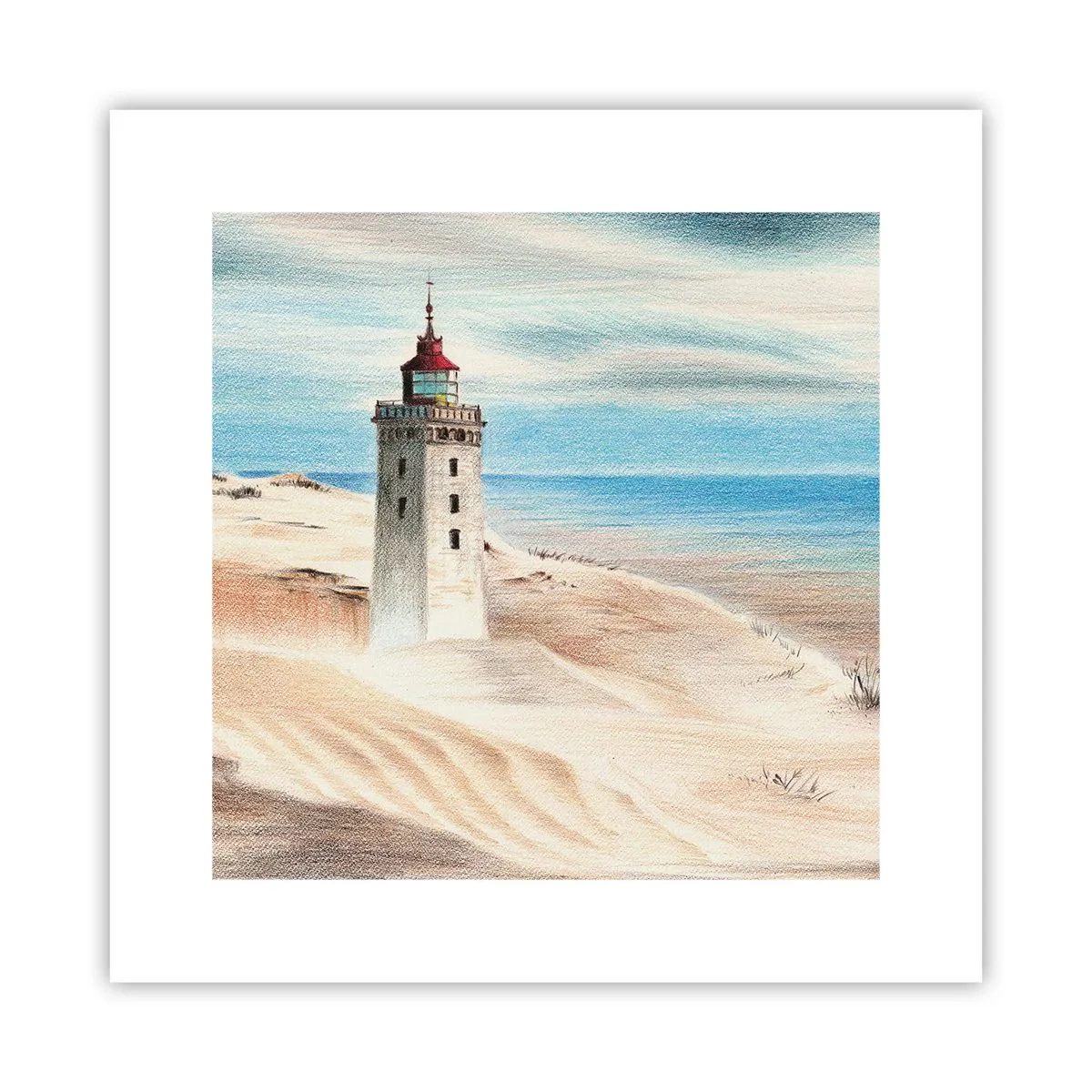 Poster - Altijd staren naar de zee - 30x30 cm