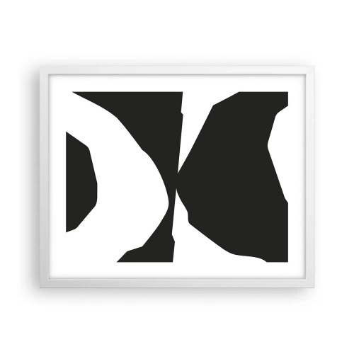 Poster in een witte lijst - Positief – negatief - 50x40 cm