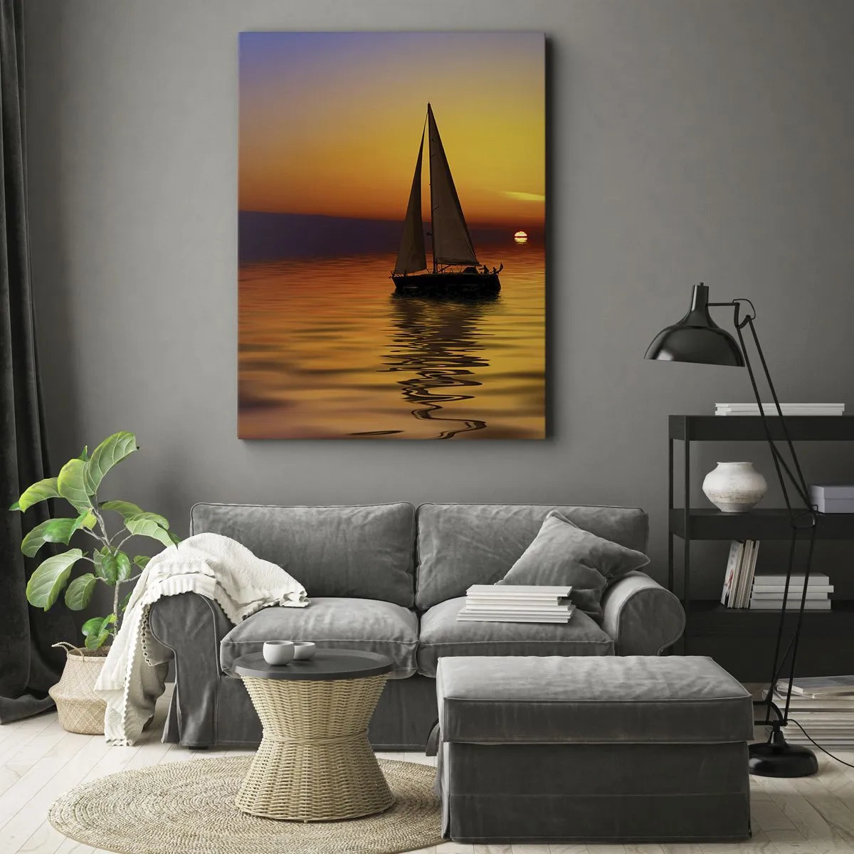 Schilderen op canvas - Hoe stil is het hier in de schemering... - 50x70 cm