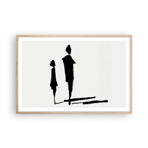 Een poster in een licht eiken lijst - Zeker samen? - 91x61 cm