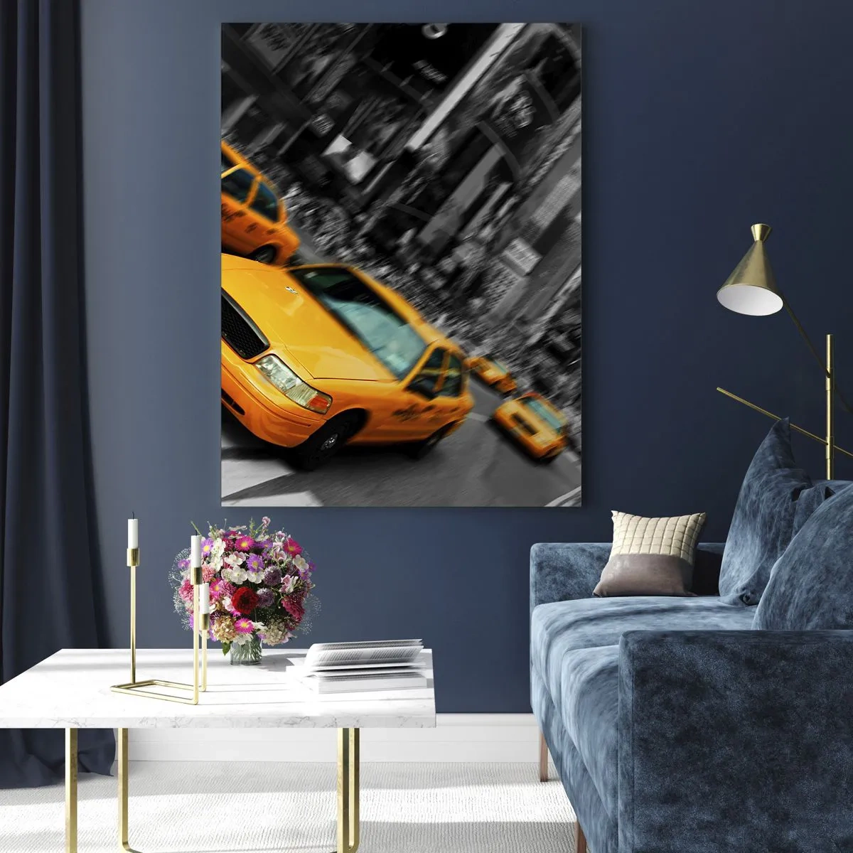 Schilderen op glas - New York City druppels zonneschijn - 50x70 cm