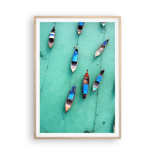 Een poster in een licht eiken lijst - In blijde verwachting - 70x100 cm