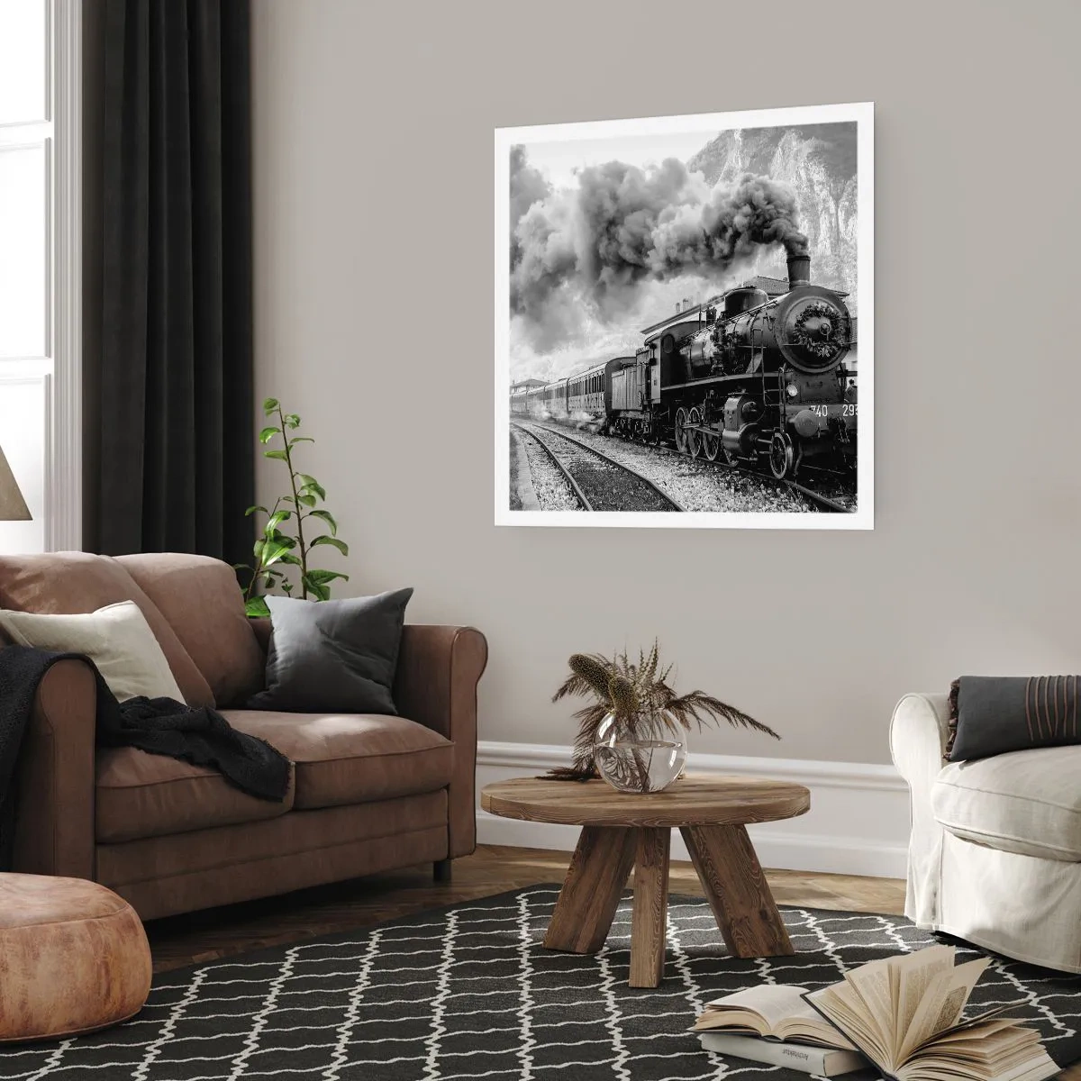 Poster - Staat op het station... - 50x50 cm
