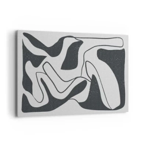 Schilderen op canvas - Abstract doolhofplezier - 120x80 cm