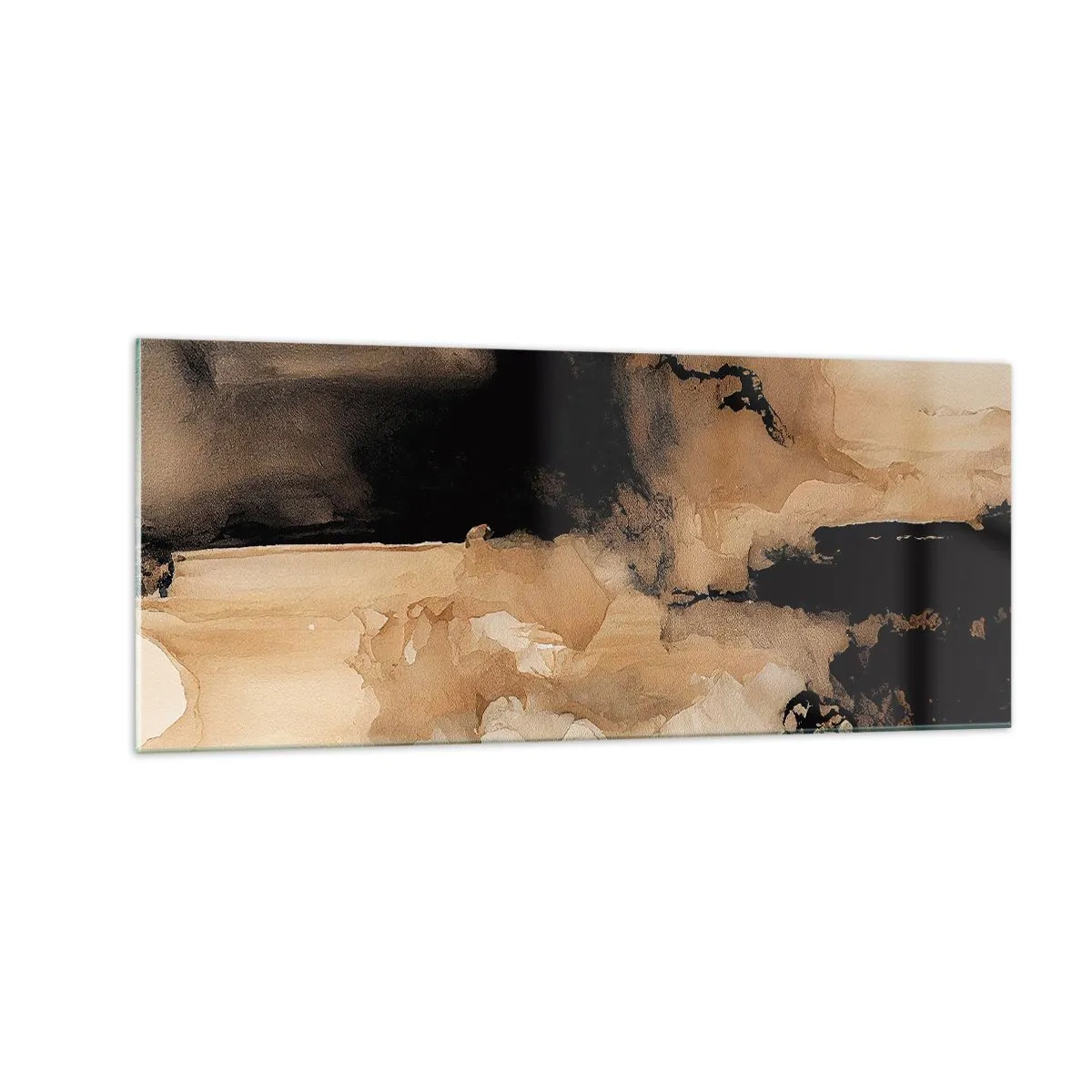 Schilderen op glas - Intrigerende abstractie - 100x40 cm