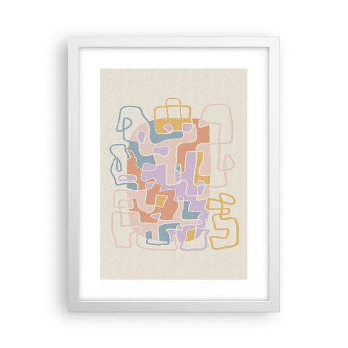 Poster in een witte lijst - Labyrint – een vreugdevol avontuur - 30x40 cm