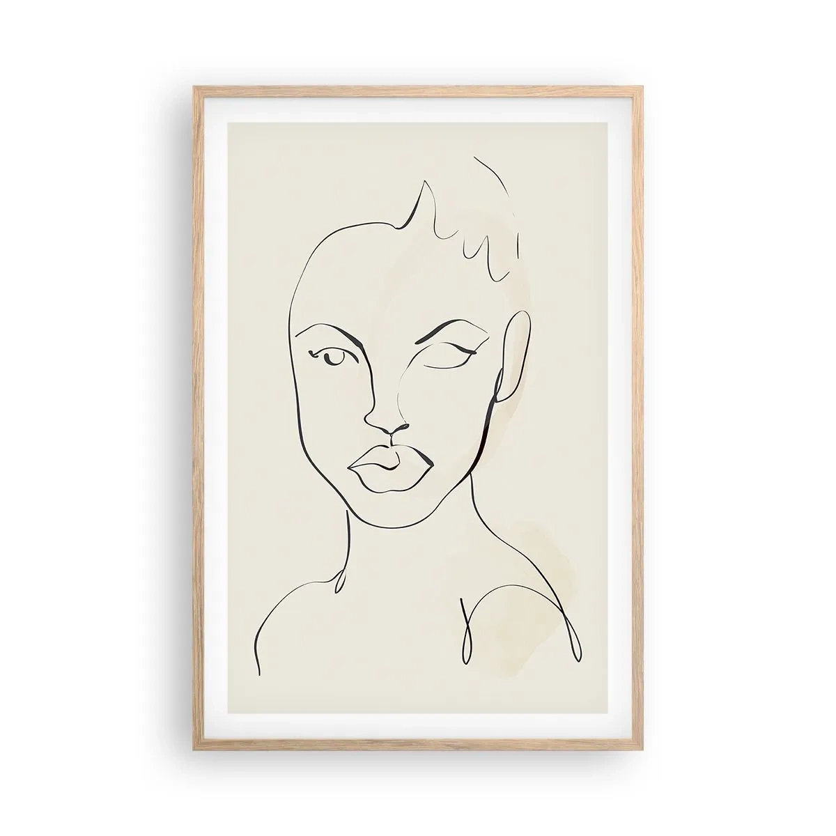 Een poster in een licht eiken lijst - Een overzicht van sensualiteit - 61x91 cm