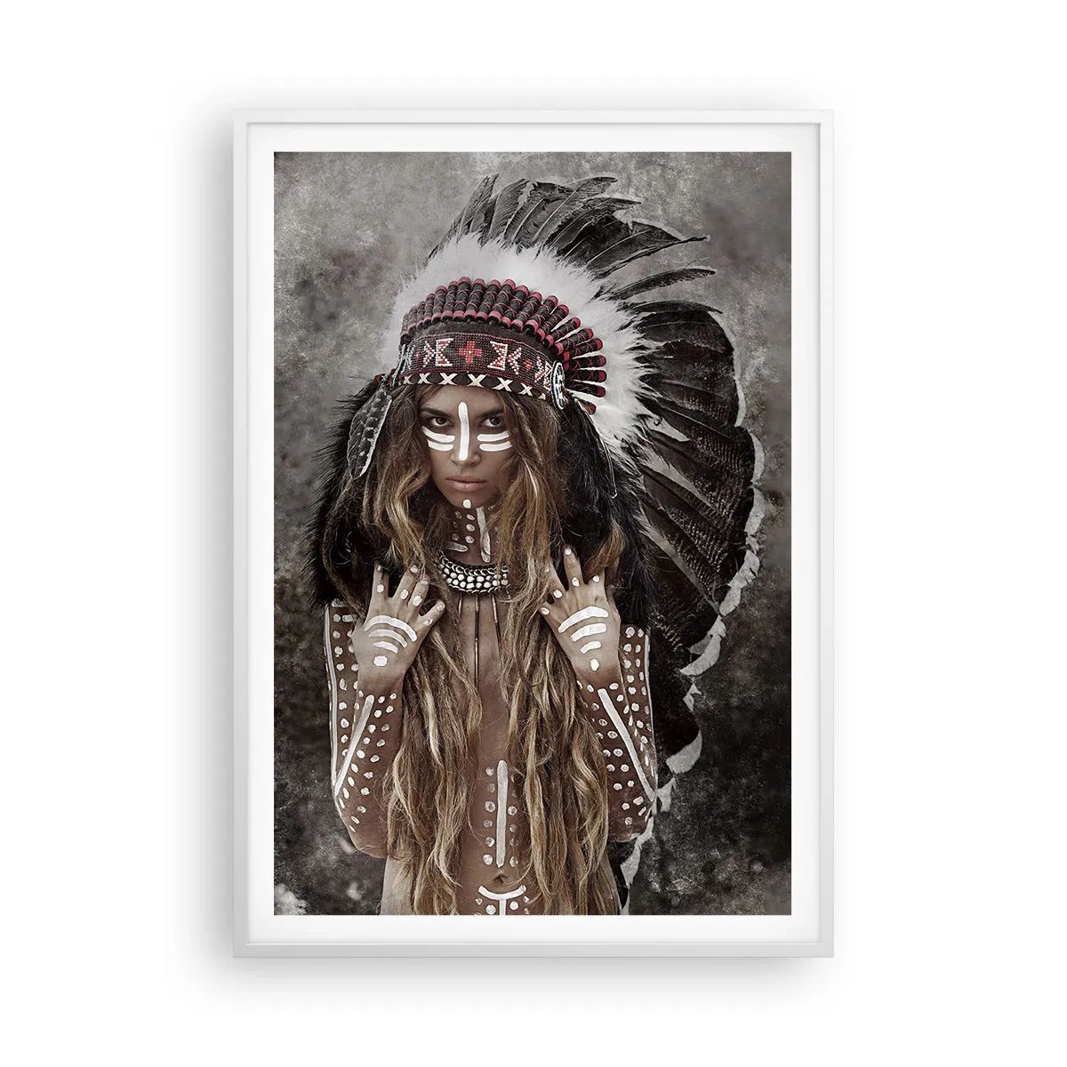 Poster in een witte lijst - Het geheim van de kracht van de stam - 70x100 cm