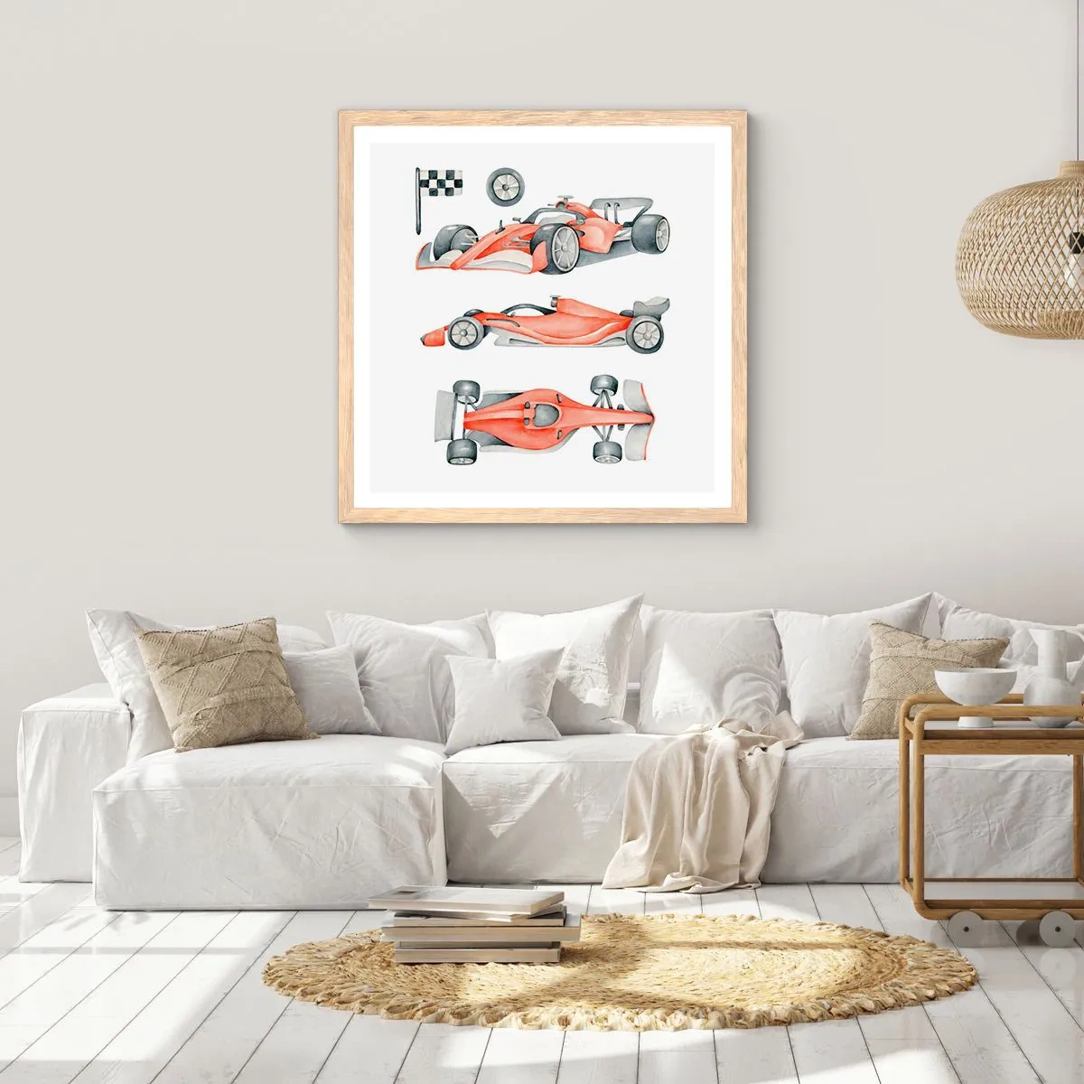 Een poster in een licht eiken lijst - Jaag je droom na - 50x50 cm