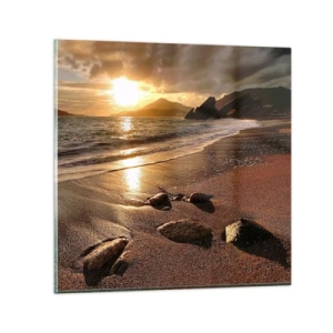 Schilderen op glas - Volg de zon naar de heuvels - 50x50 cm