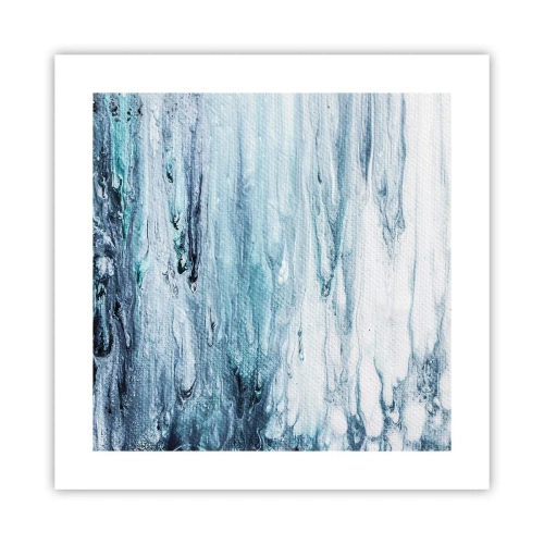 Poster - Blauwe ijspegels - 40x40 cm