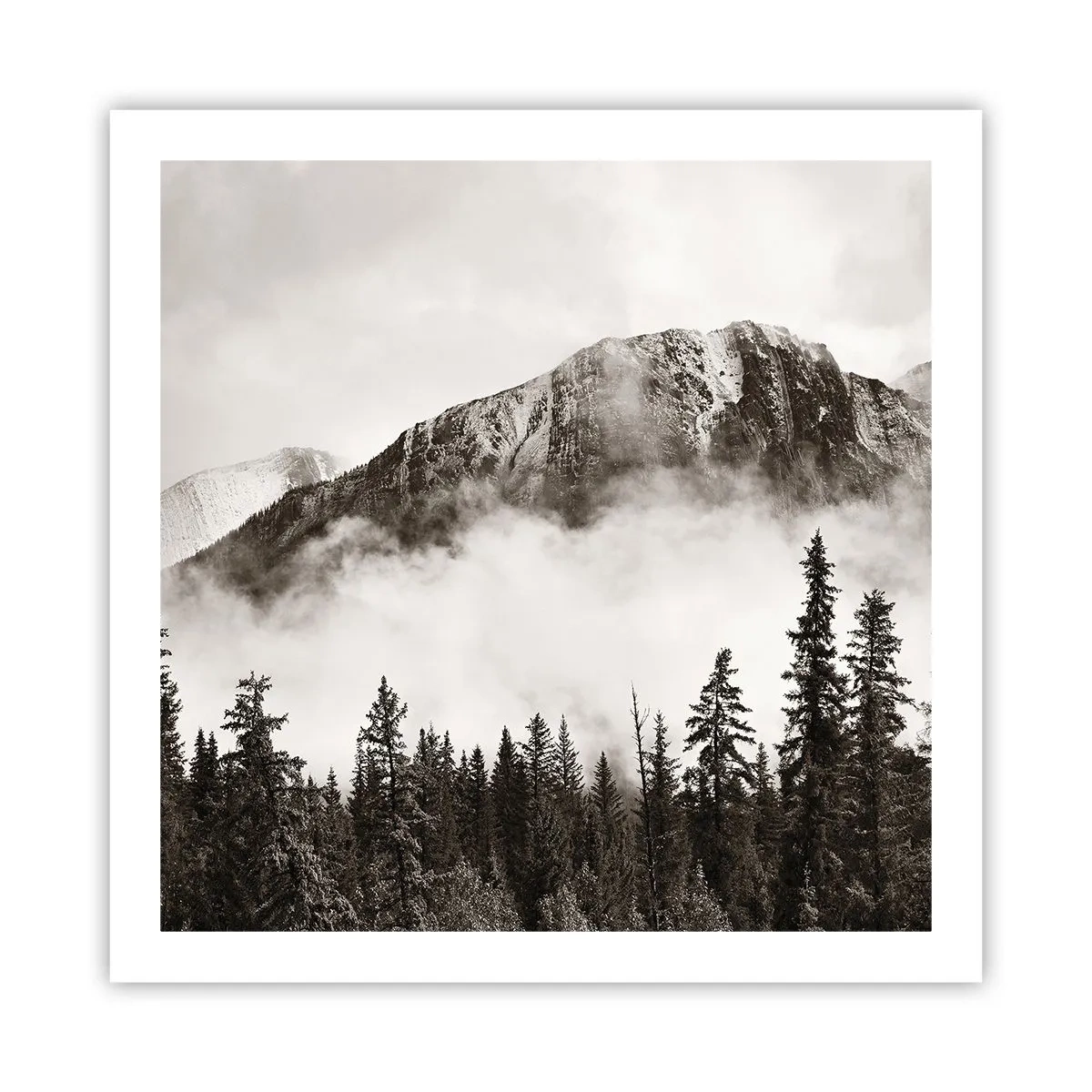 Poster - Granieten liniaal - 60x60 cm