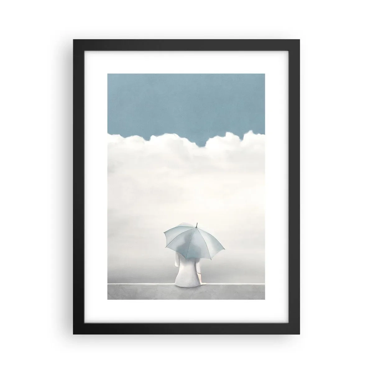 Poster in een zwarte lijst - Op de rand van realiteit en dromen - 30x40 cm